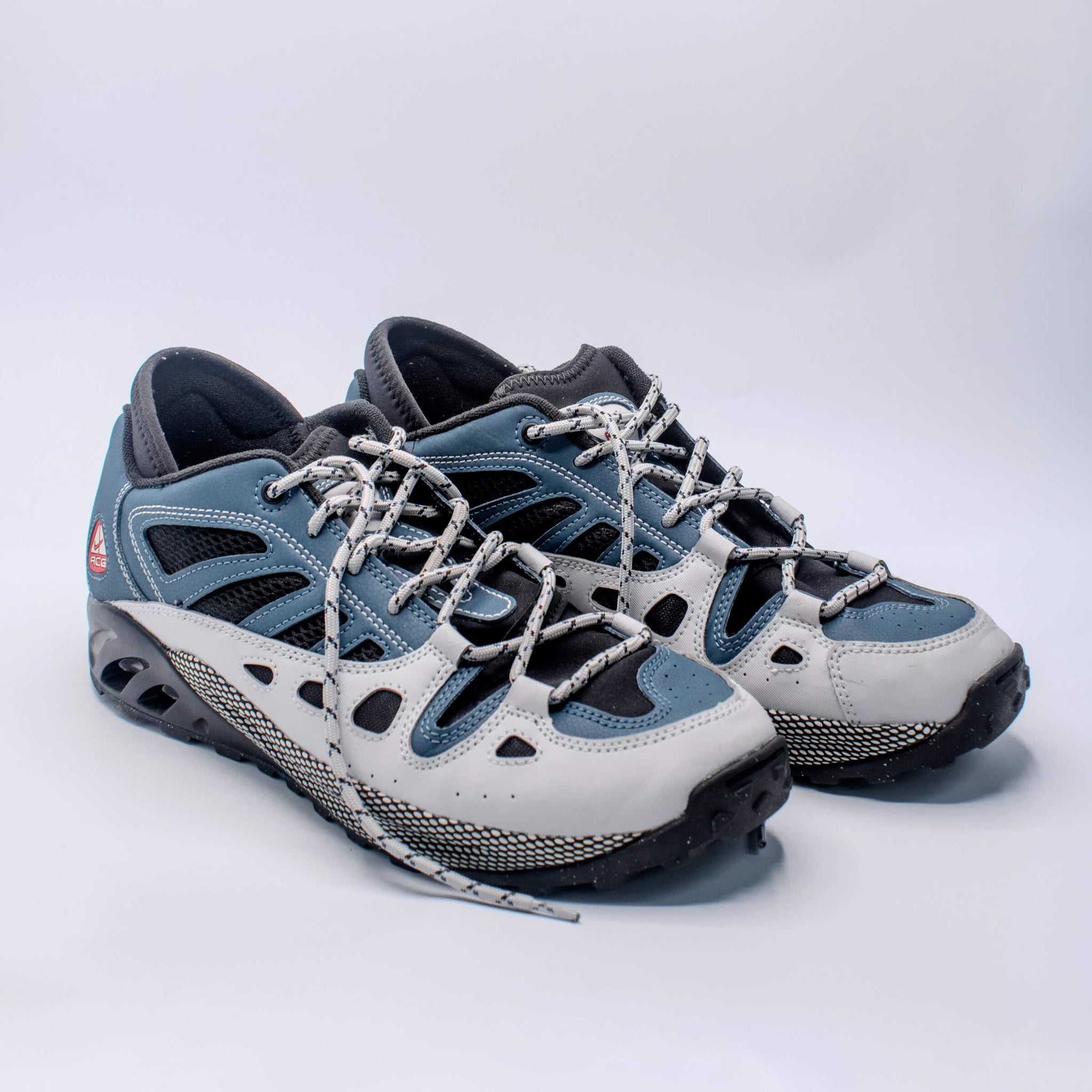 Hikies Ronde Wandelveters - Zilvergrijs/Zwart/Blauw
