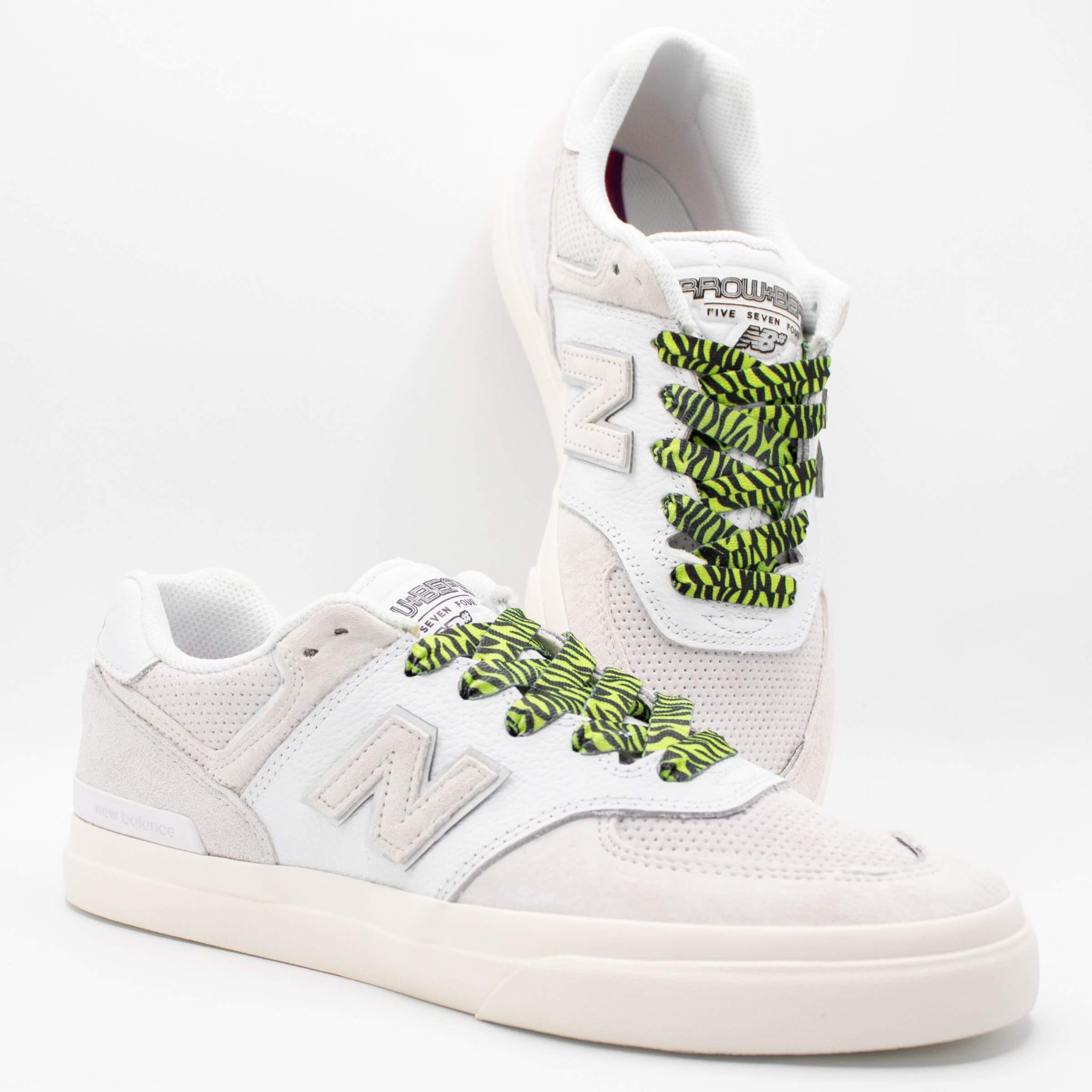 Printies Schoenveters - Zebra Neon Lime Geel