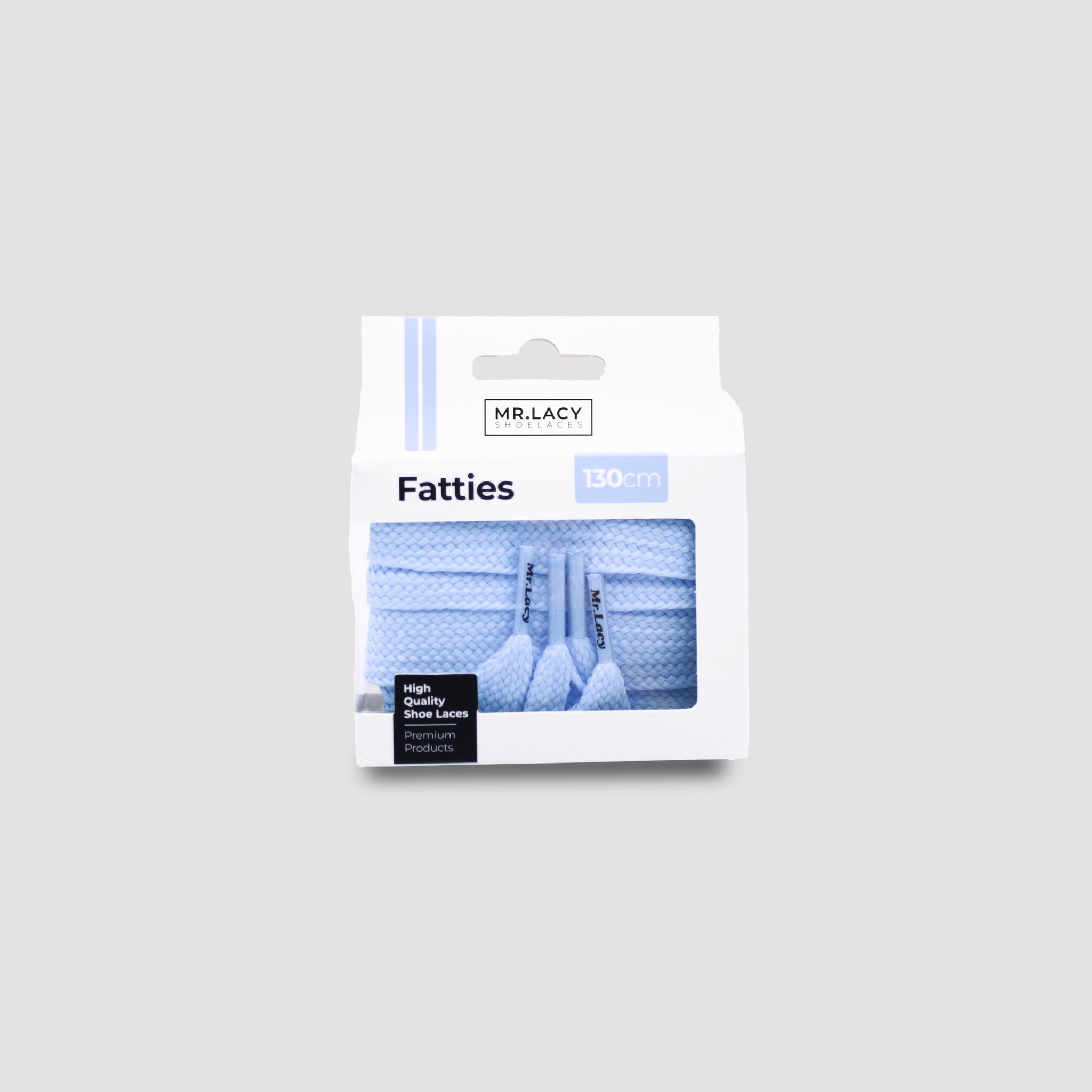 Fatties Schoenveters - Pastel Baby Blauw