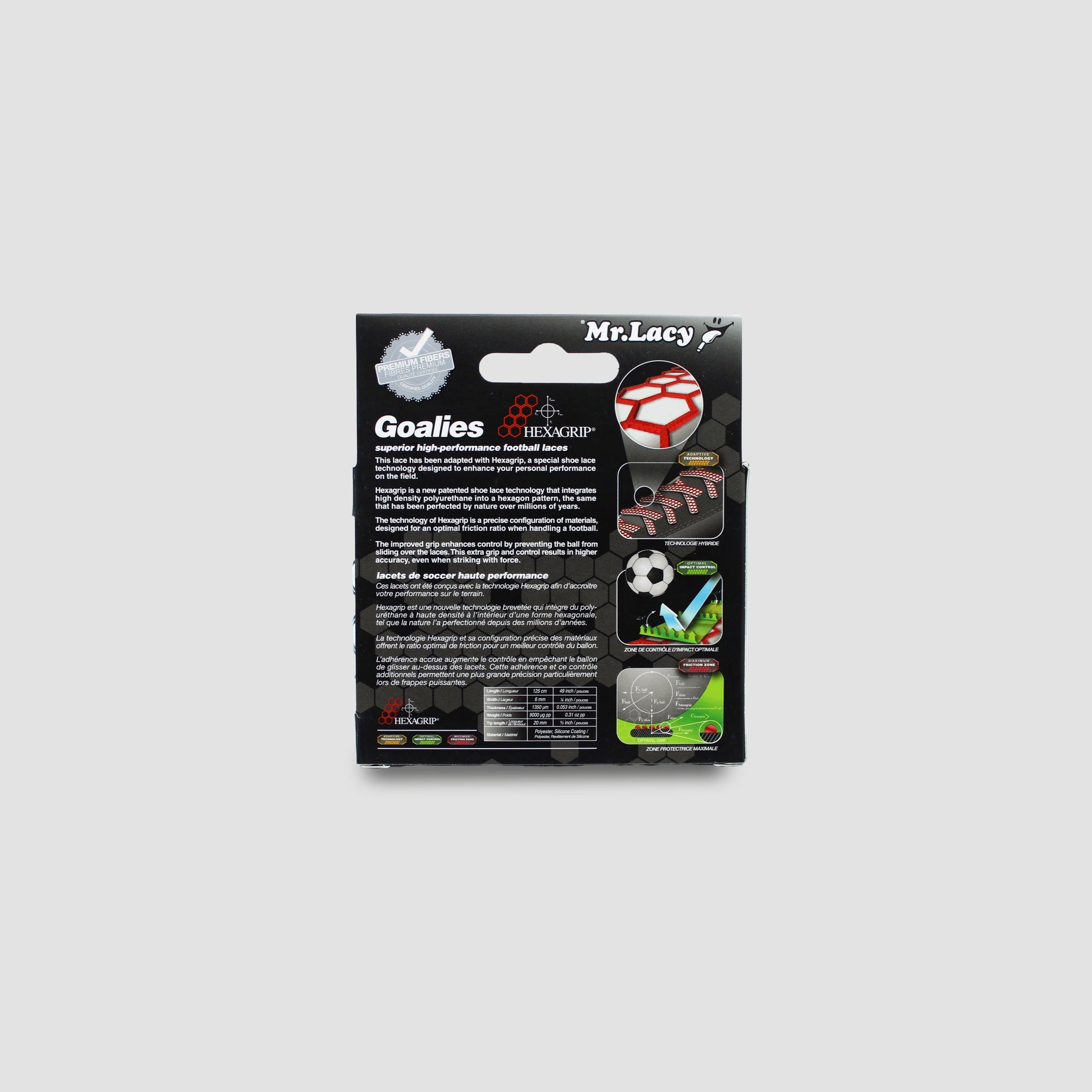 Goalies Football Boot Laces · Black/Bright Orange