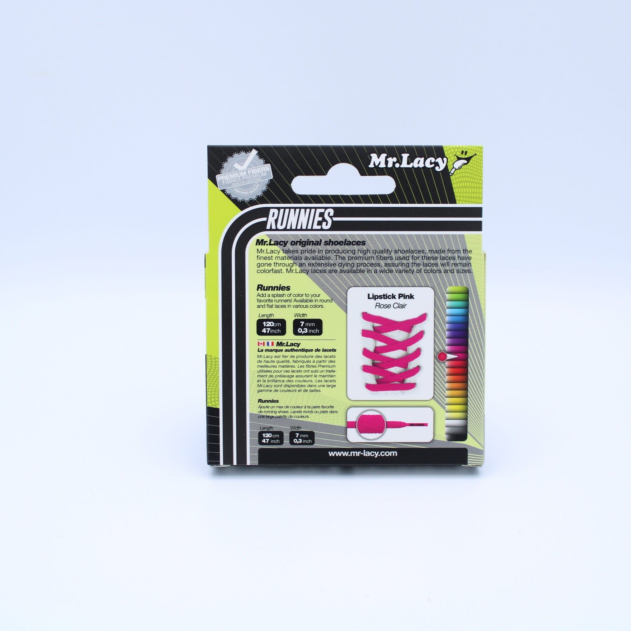 Runnies Platte Schoenveters - Lipstick Roze - Mr.Lacy