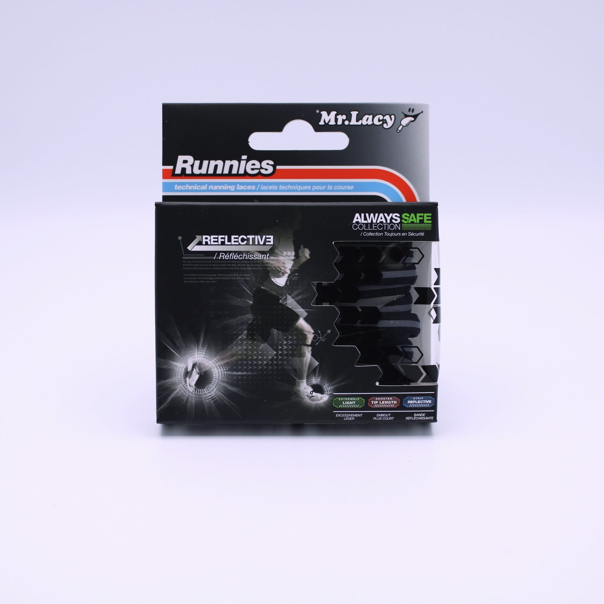 Runnies Reflecterende Schoenveters - Zwart - Mr.Lacy