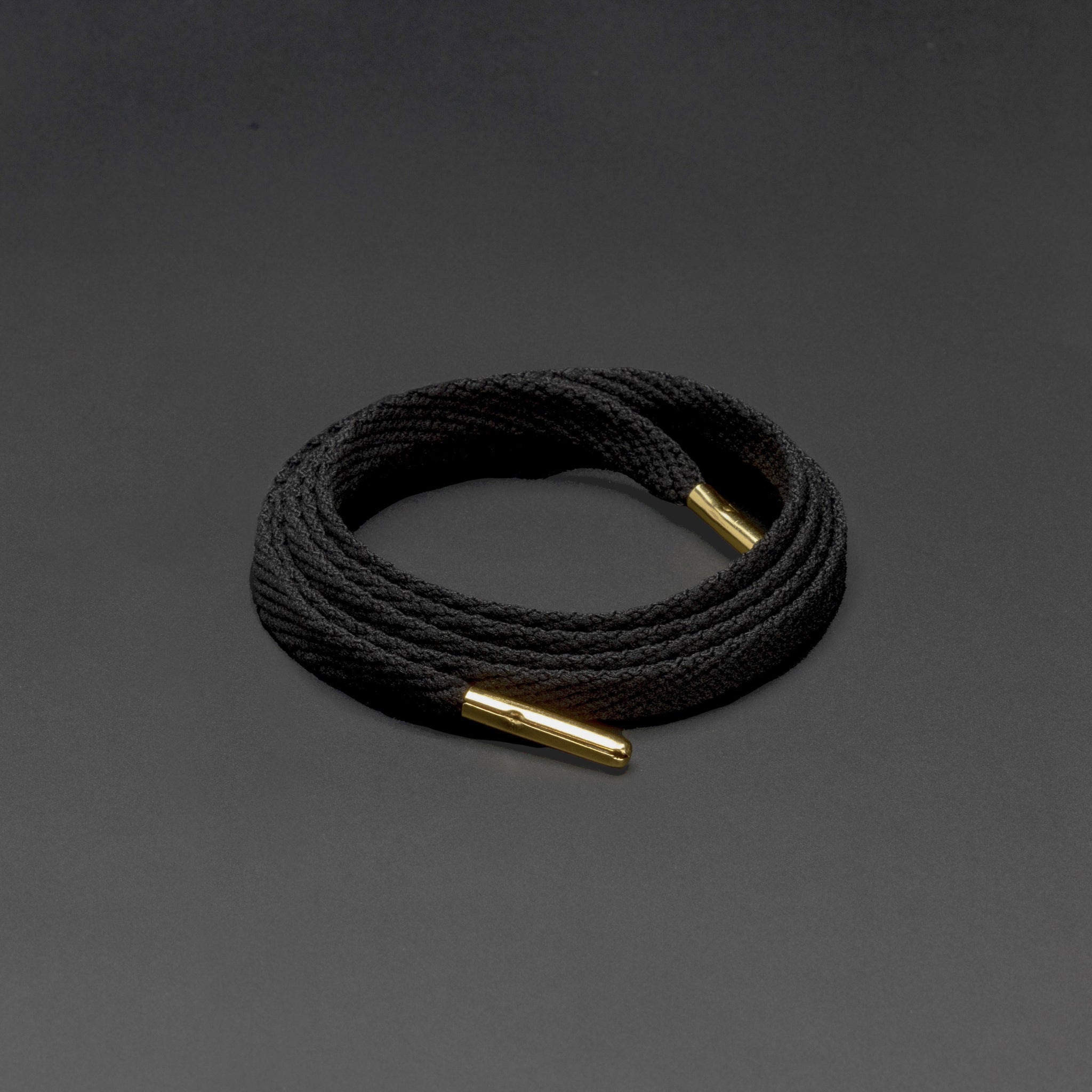 Smallies Metallspitze Schnürsenkel - Schwarz mit Goldspitze - Mr.Lacy