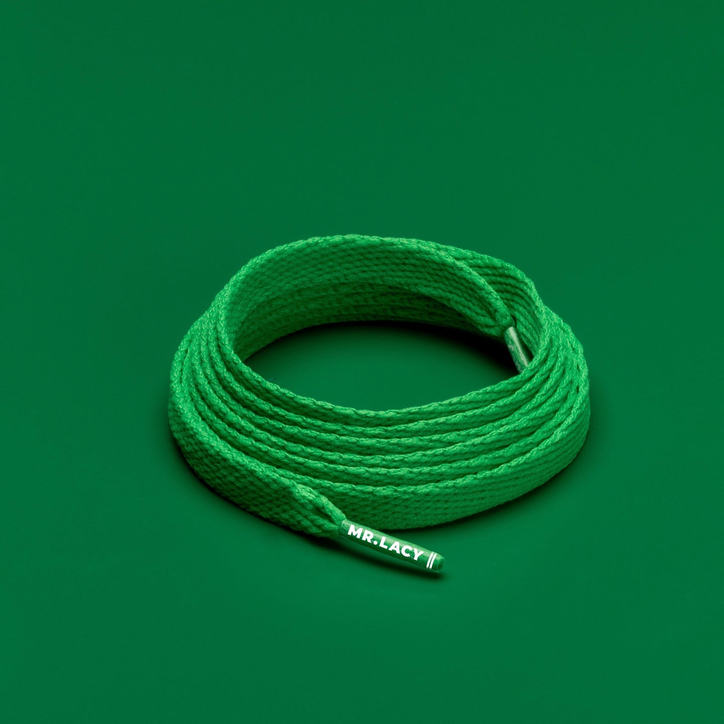 Junior Flatties Shoelaces · Kelly Green · Mr.Lacy