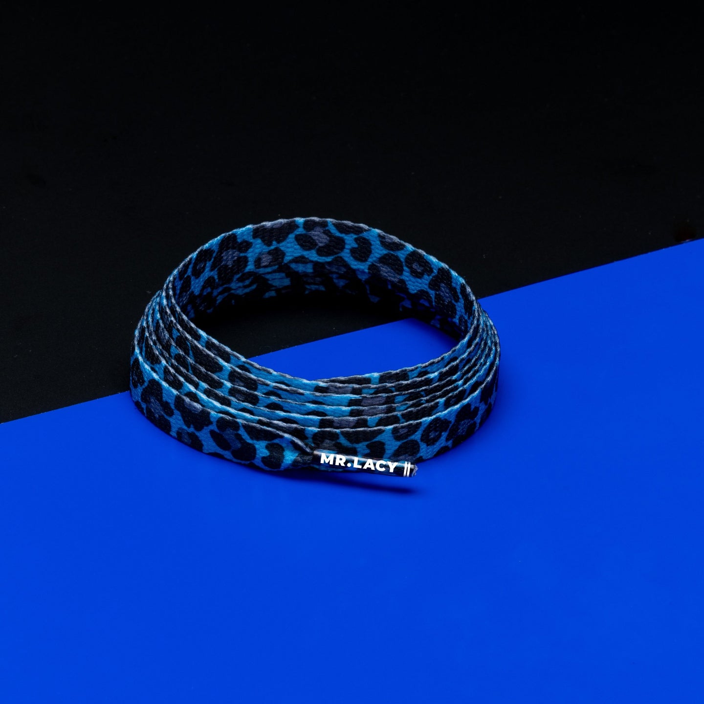 Printies Shoelaces · Leopard Royal Blue · Mr.Lacy