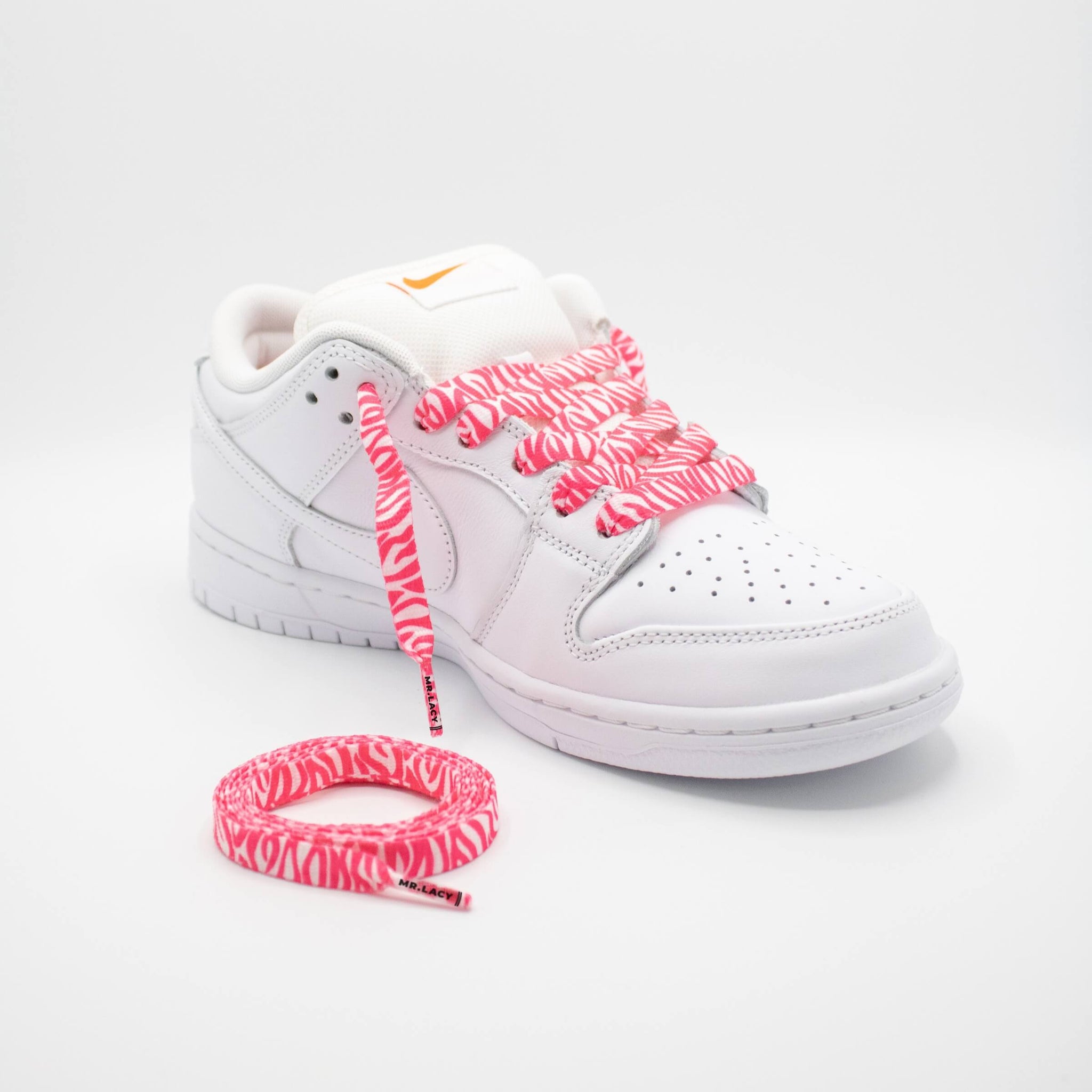 Printies Shoelaces · Hot Pink / White Zebra