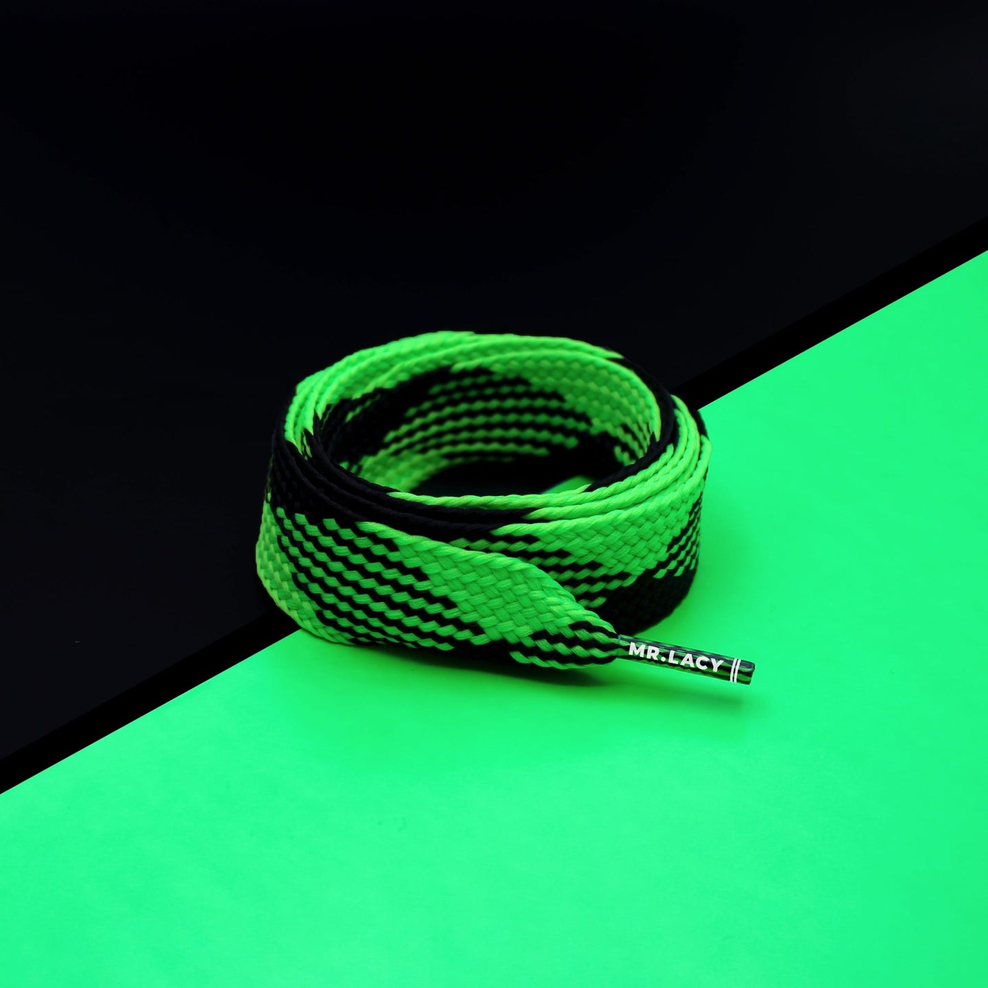 Cordones Fatties - Negro/Verde - Mr.Lacy