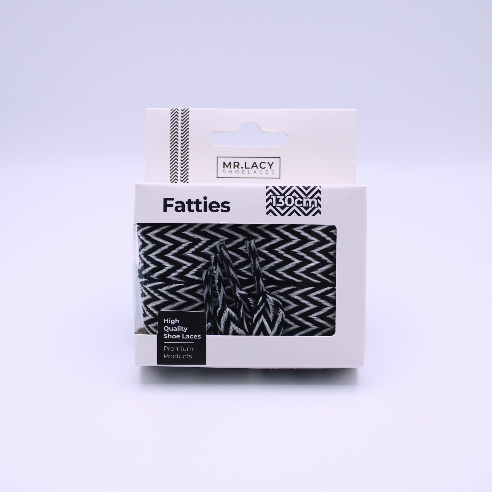 Fatties Shoelaces · Black/White · Mr.Lacy