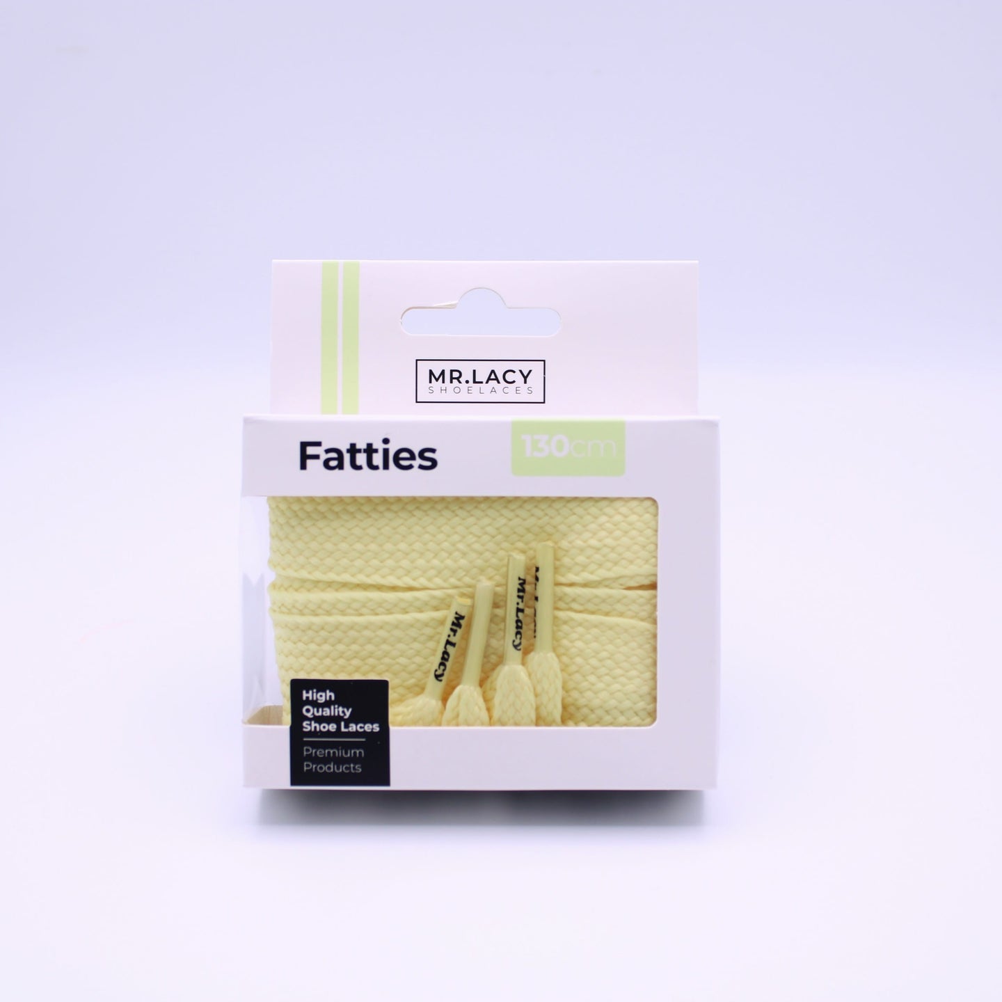 Fatties Shoelaces · Pastel Yellow · Mr.Lacy