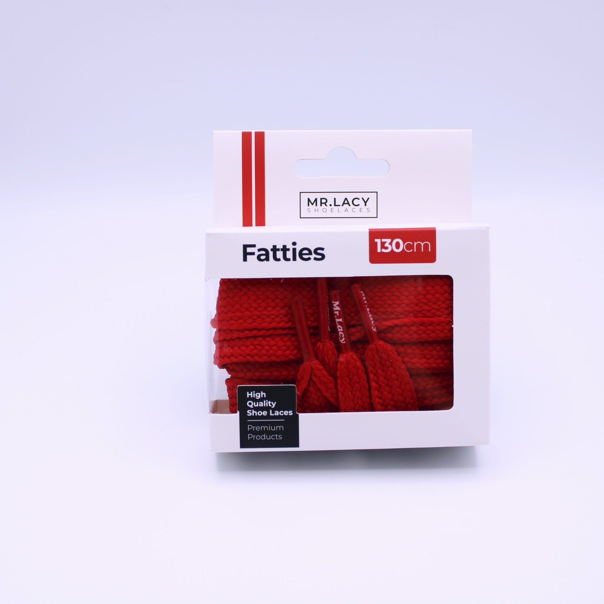 Fatties Shoelaces · Scarlet Red · Mr.Lacy