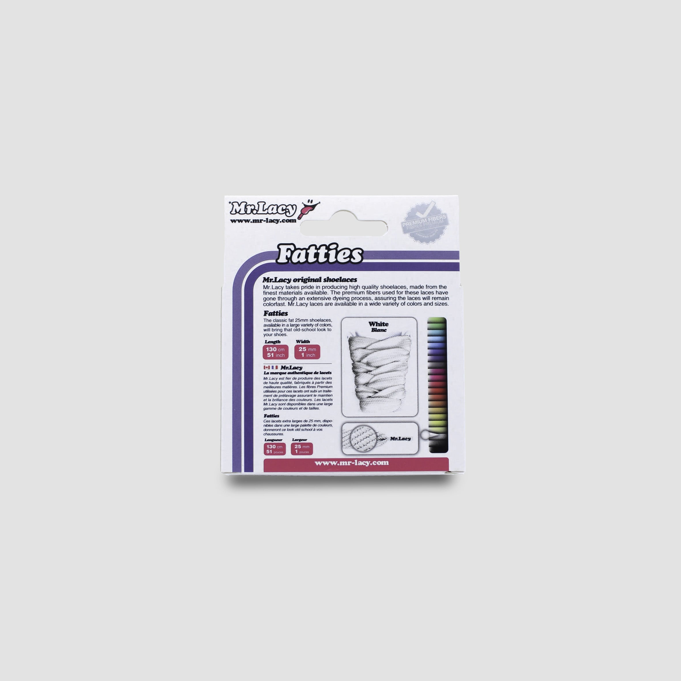 Lacci Mr. Lacy Fatties Nero / Bianco, Lacci Piatti Larghi, 25 Mm, 130 Cm Di Lunghezza Adatti Per Adidas Campus, Lacci Di Qualità Premium - Italia - Foto 9
