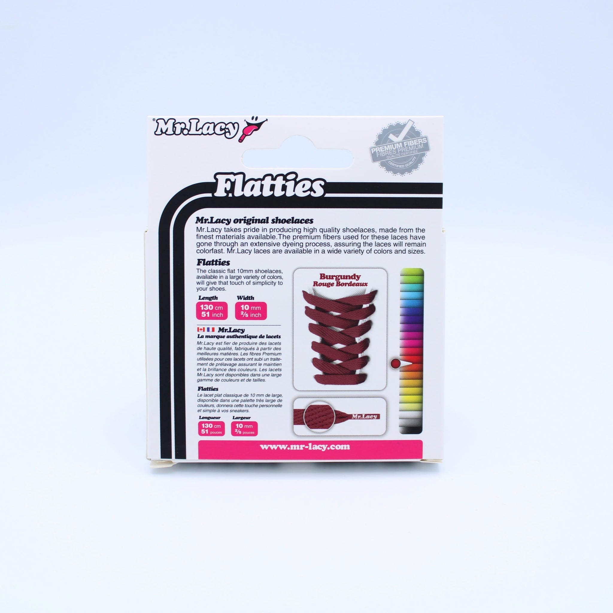 Flatties Shoelaces · Burgundy · Mr.Lacy