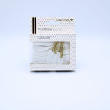 Flatties Metal Tips Shoelaces · White with Gold Tip · Mr.Lacy