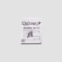 Flatties Cordones Metal Tips - Blanco con punta plateada