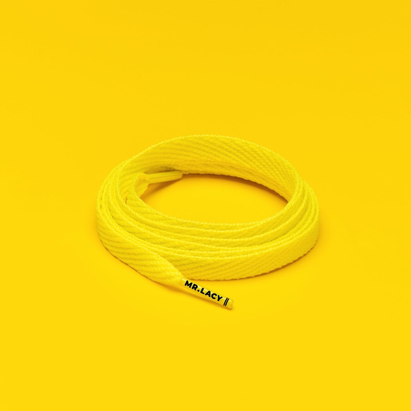 Flatties Shoelaces · Mid Yellow · Mr.Lacy