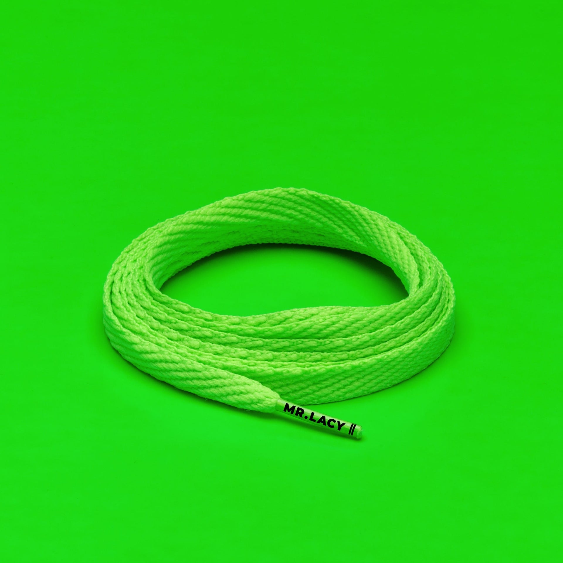 Flatties Shoelaces · Neon Green · Mr.Lacy