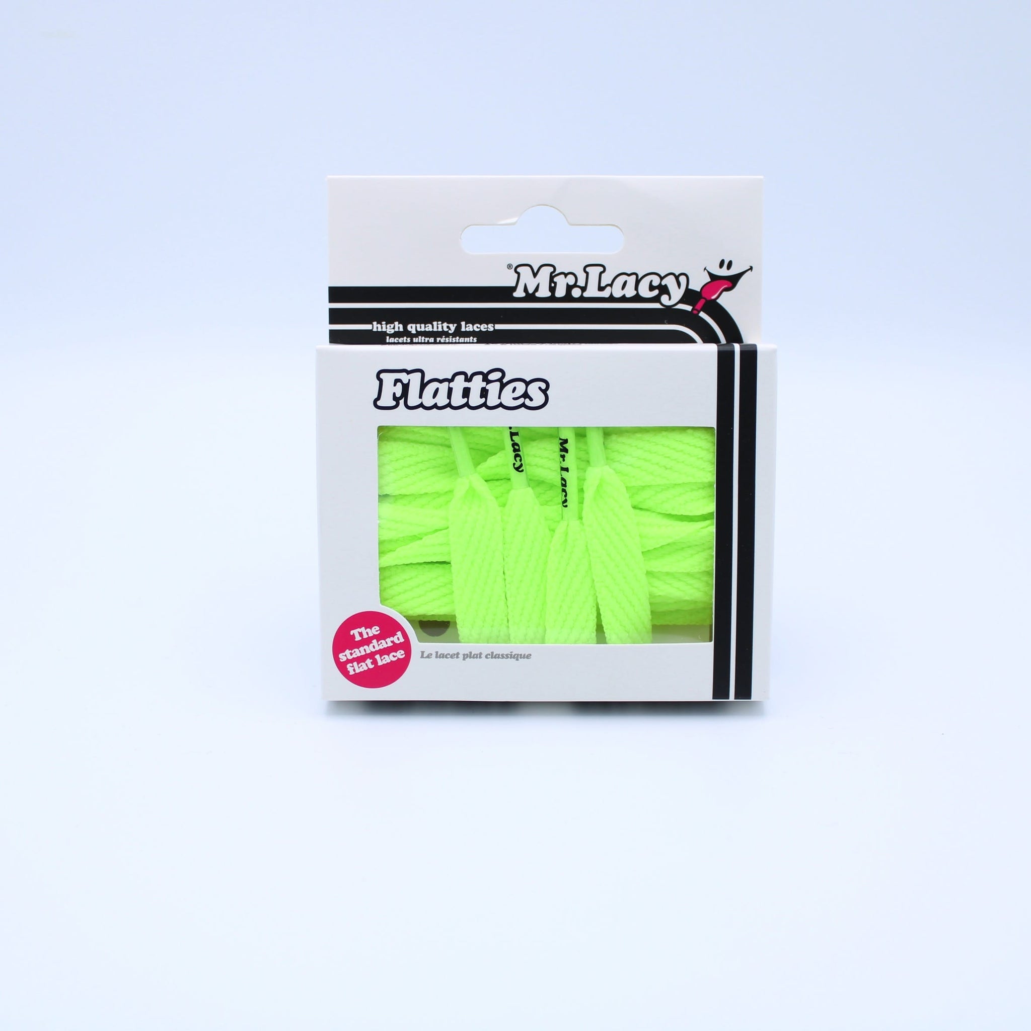 Flatties Shoelaces · Neon Lime Yellow · Mr.Lacy