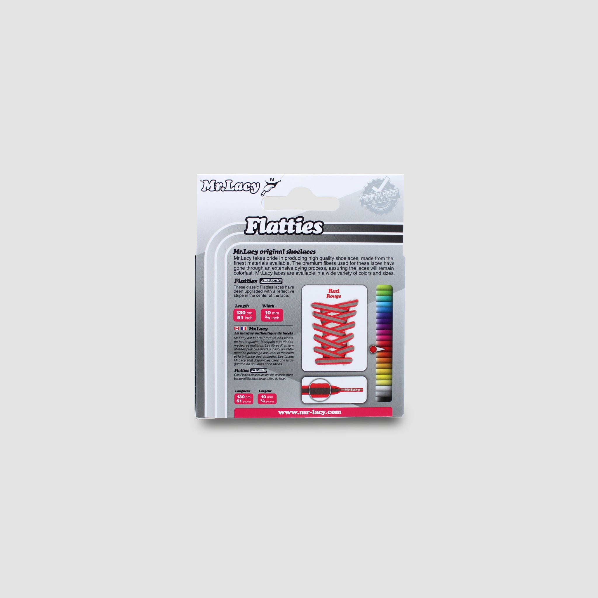 Flatties Cordones - Rojo reflectante