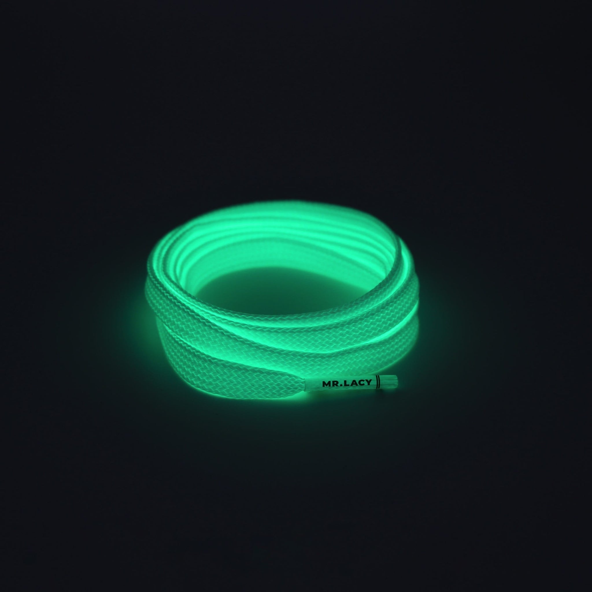 Flatties Shoelaces · Glow in the Dark Green · Mr.Lacy