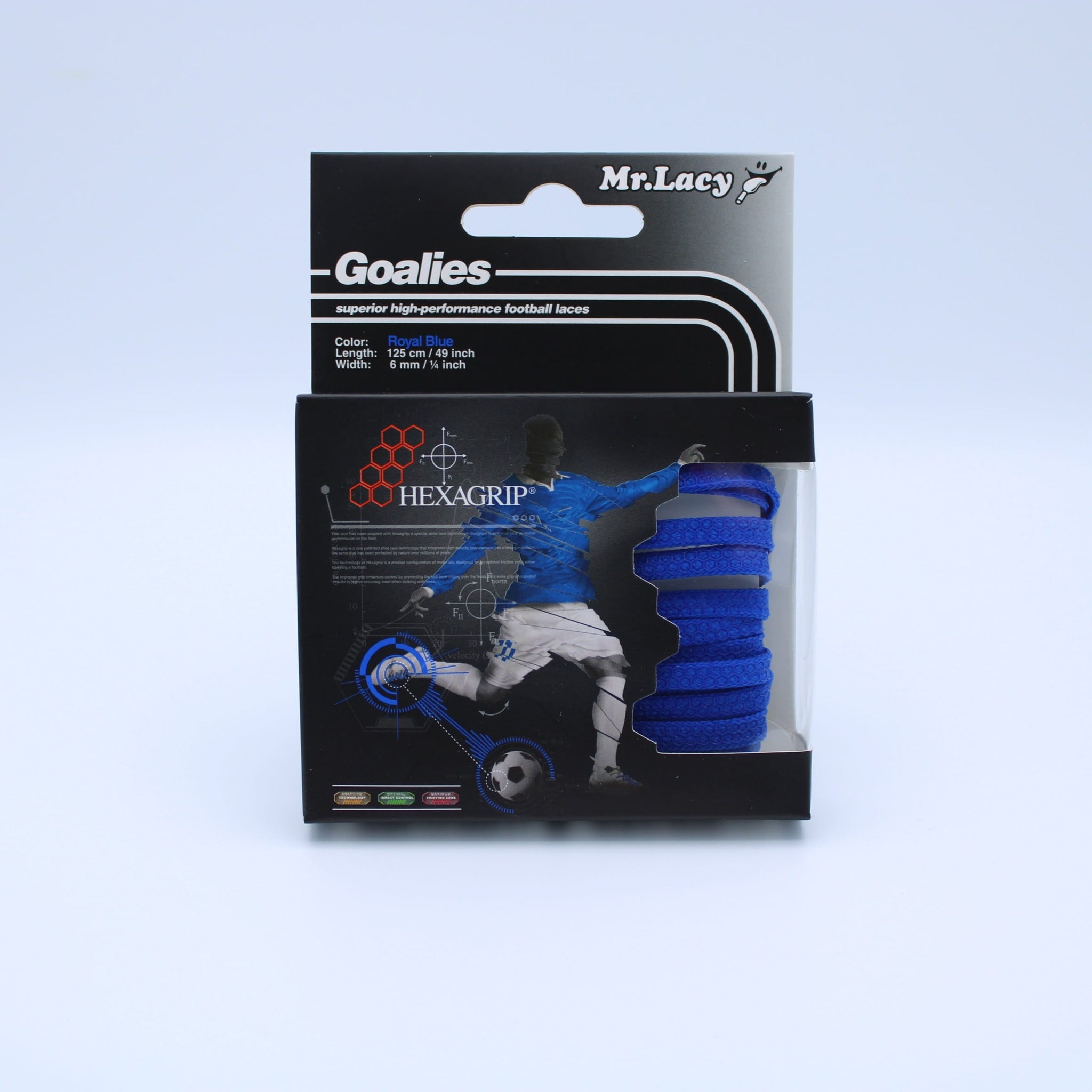 Goalies Football Boot Laces · Royal Blue · Mr.Lacy