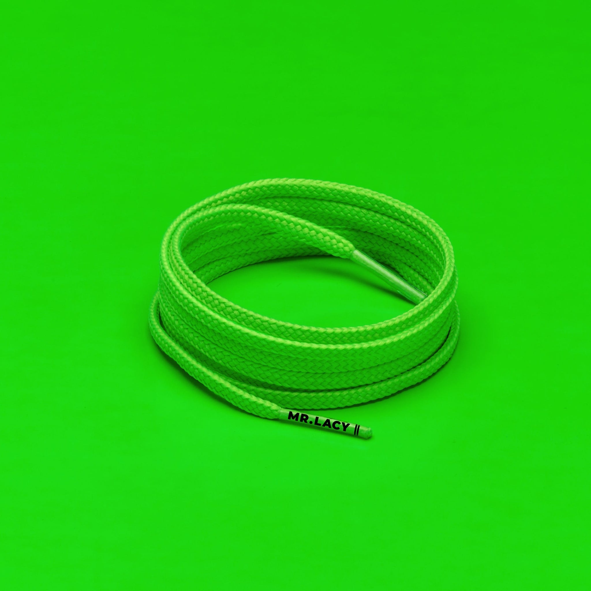 Goalies Slim Football Boot Laces · Neon Green · Mr.Lacy