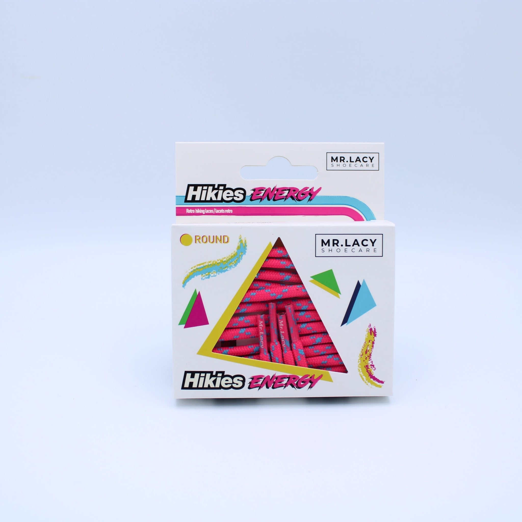 Hikies ENERGY Round Laces · Mellow Blue/Neon Pink · Mr.Lacy