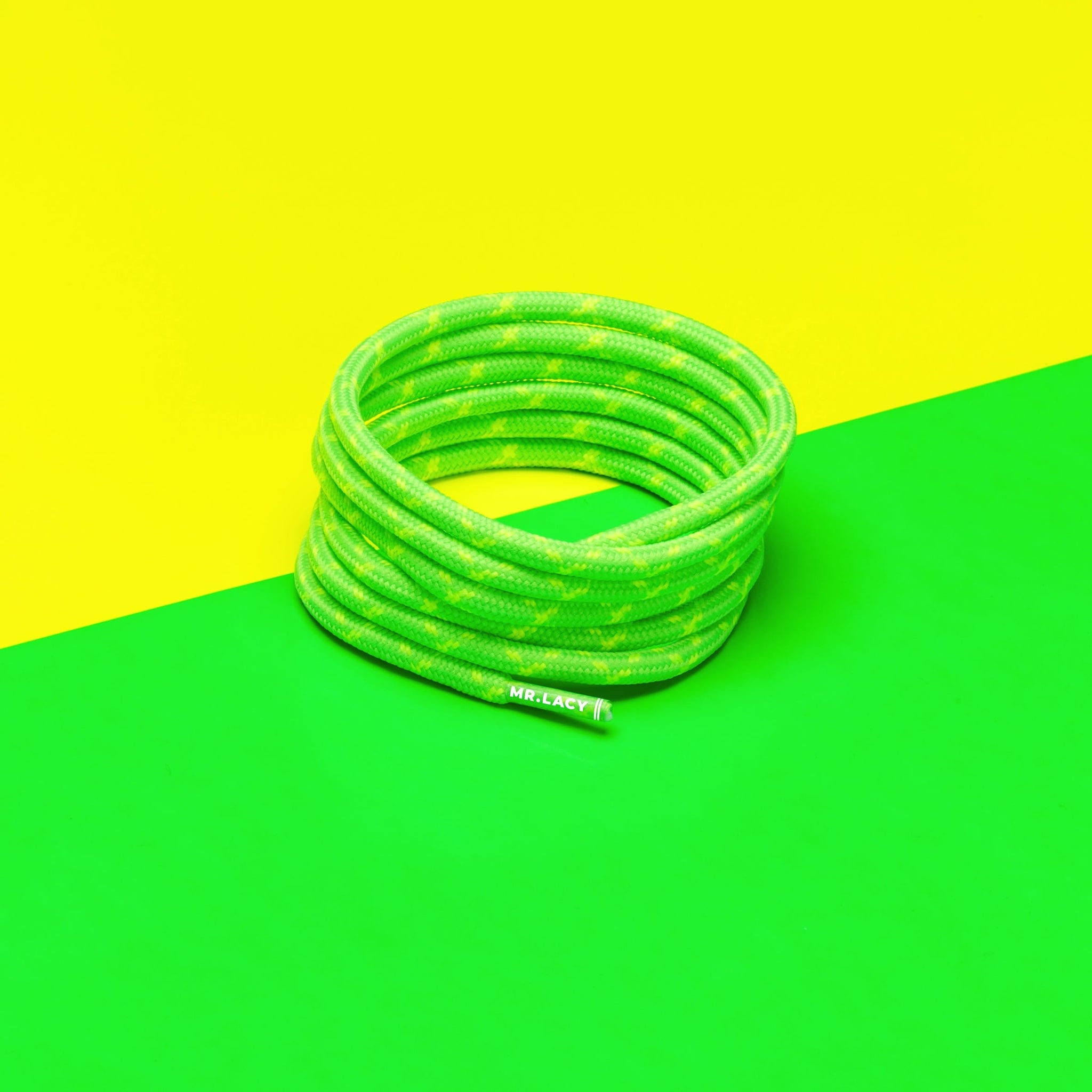 Hikies ENERGY Round Laces · Neon Lime Yellow/Neon Green · Mr.Lacy