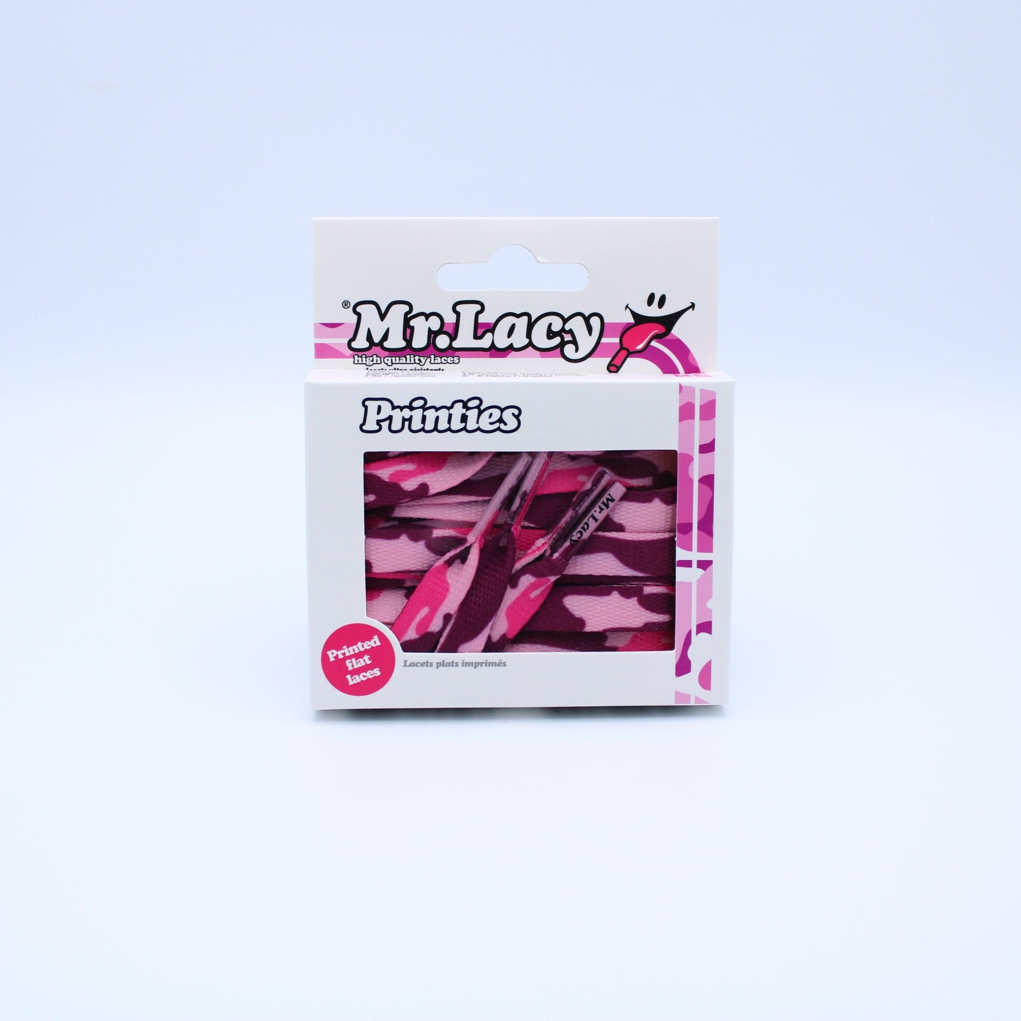 Printies Shoelaces · Camo Pink · Mr.Lacy