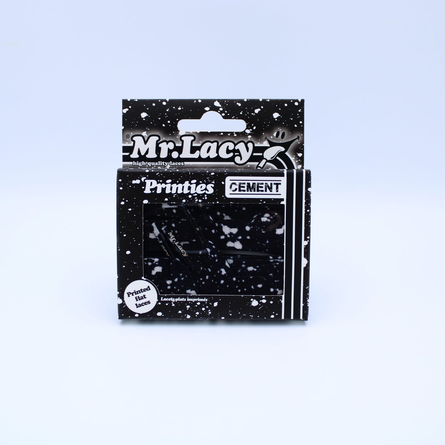 Printies Cordones - Cemento Negro/Blanco - Mr.Lacy