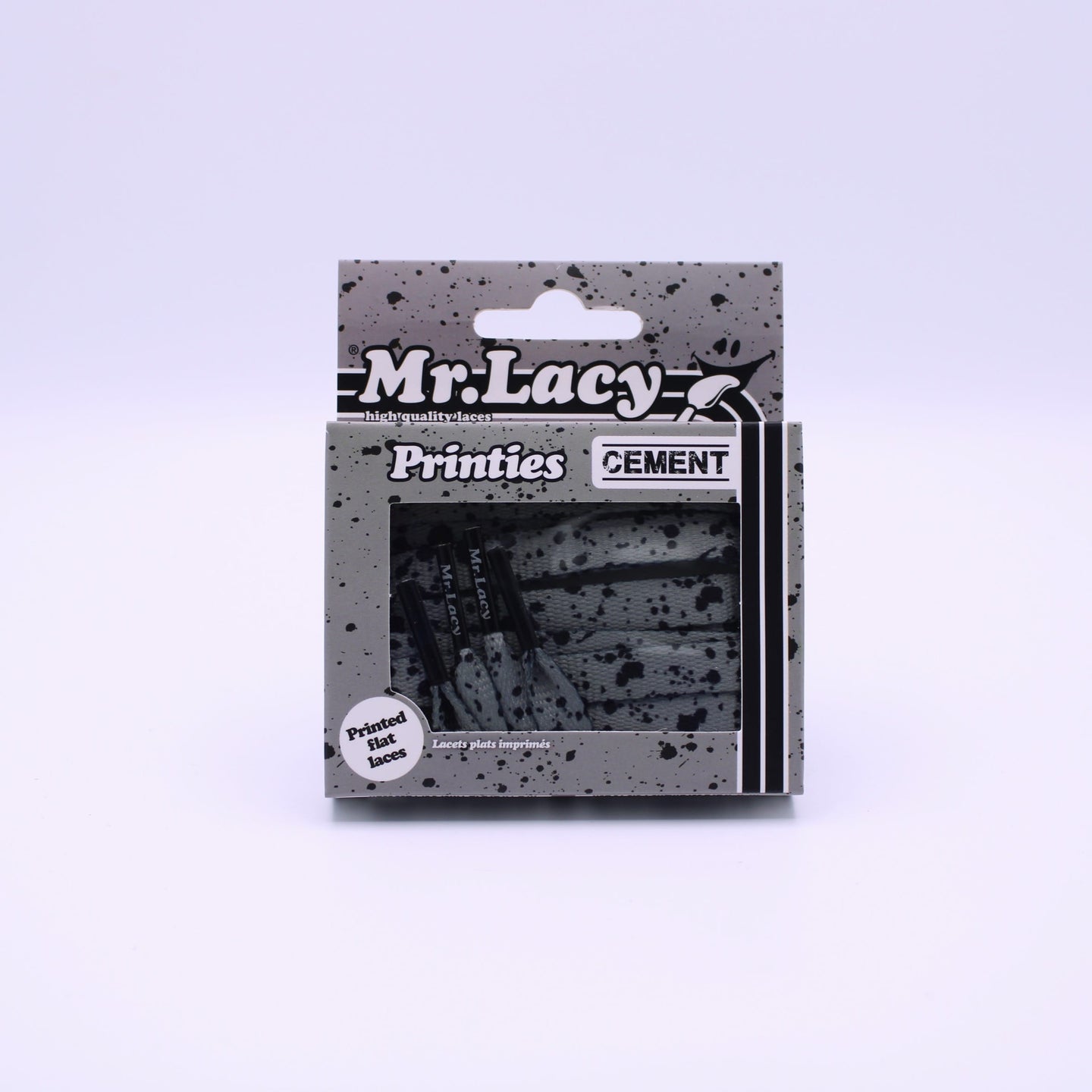 Printies Cordones - Gris cemento/negro moteado - Mr.Lacy