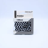 Printies Shoelaces · Checkered Black/White · Mr.Lacy