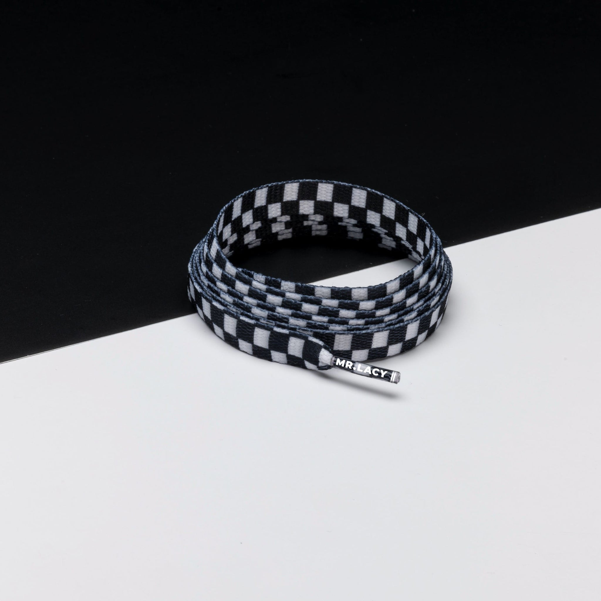 Printies Shoelaces · Checkered Black/White · Mr.Lacy