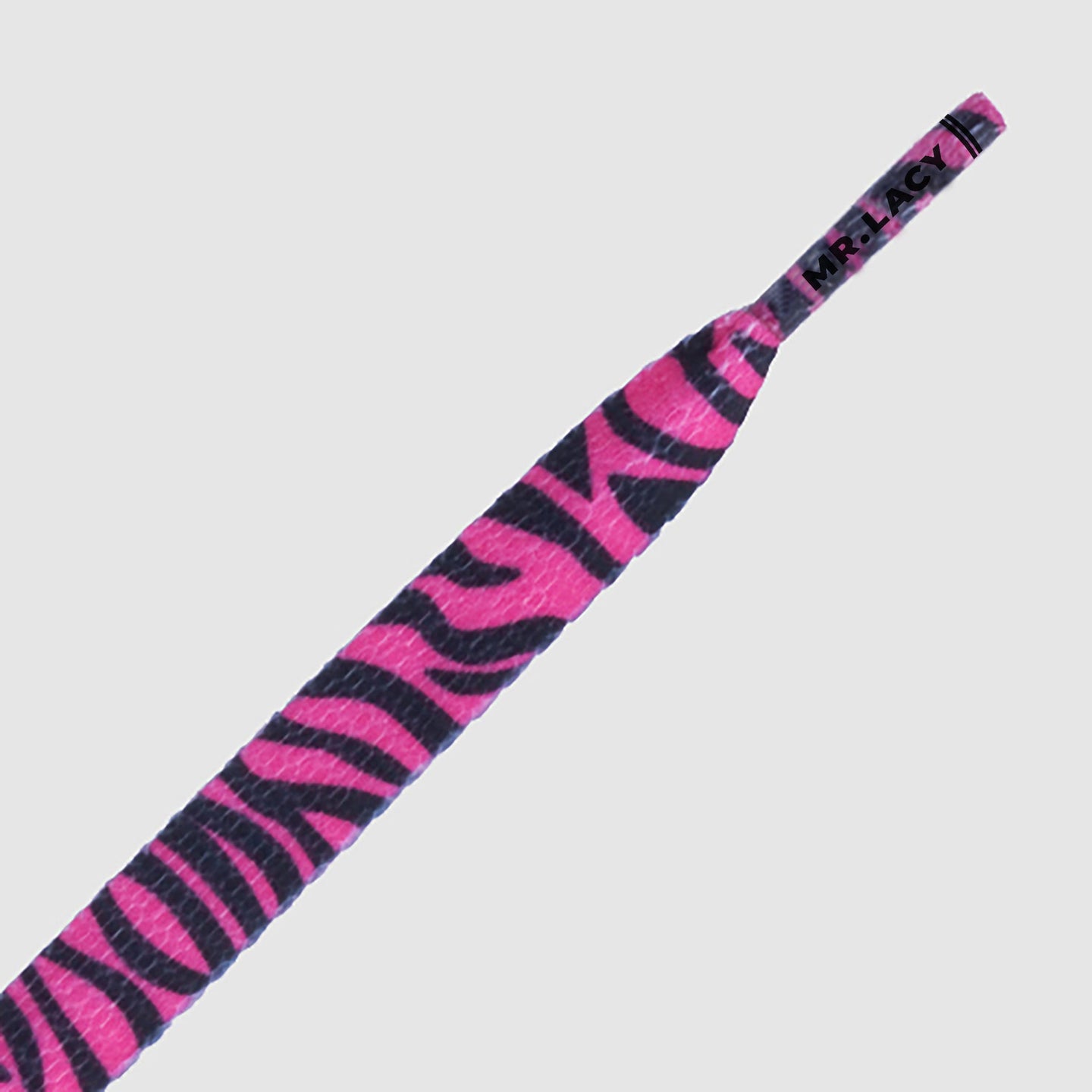 Printies Shoelaces · Hot Pink / Black Zebra · Mr.Lacy