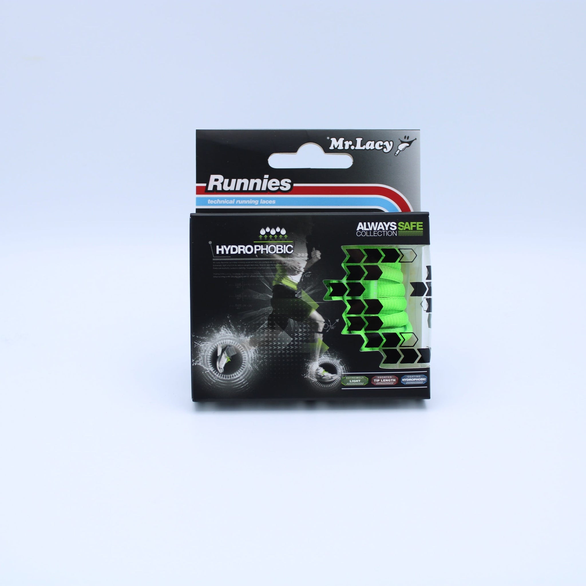 Runnies Hydrophobic Shoelaces · Neon Green