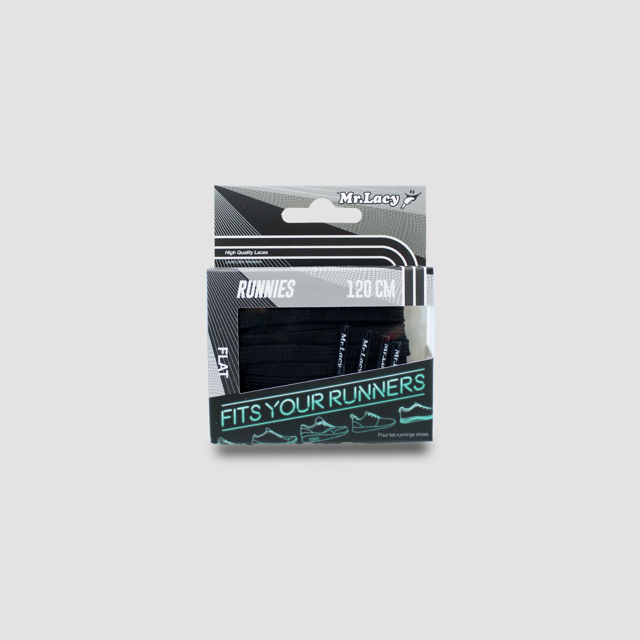 Runnies plats Lacets - Noirs