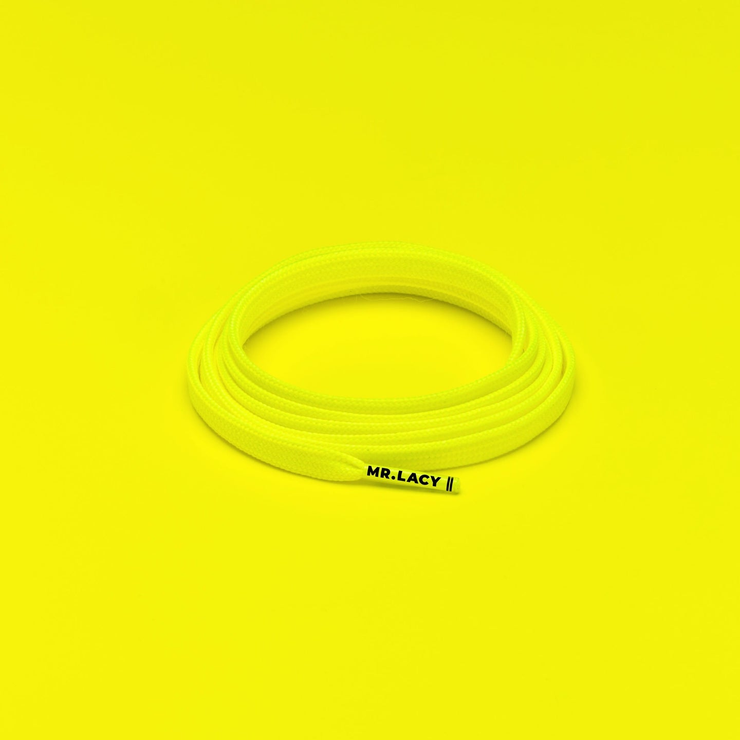 Runnies Flat Shoelaces · Neon Lime Yellow · Mr.Lacy