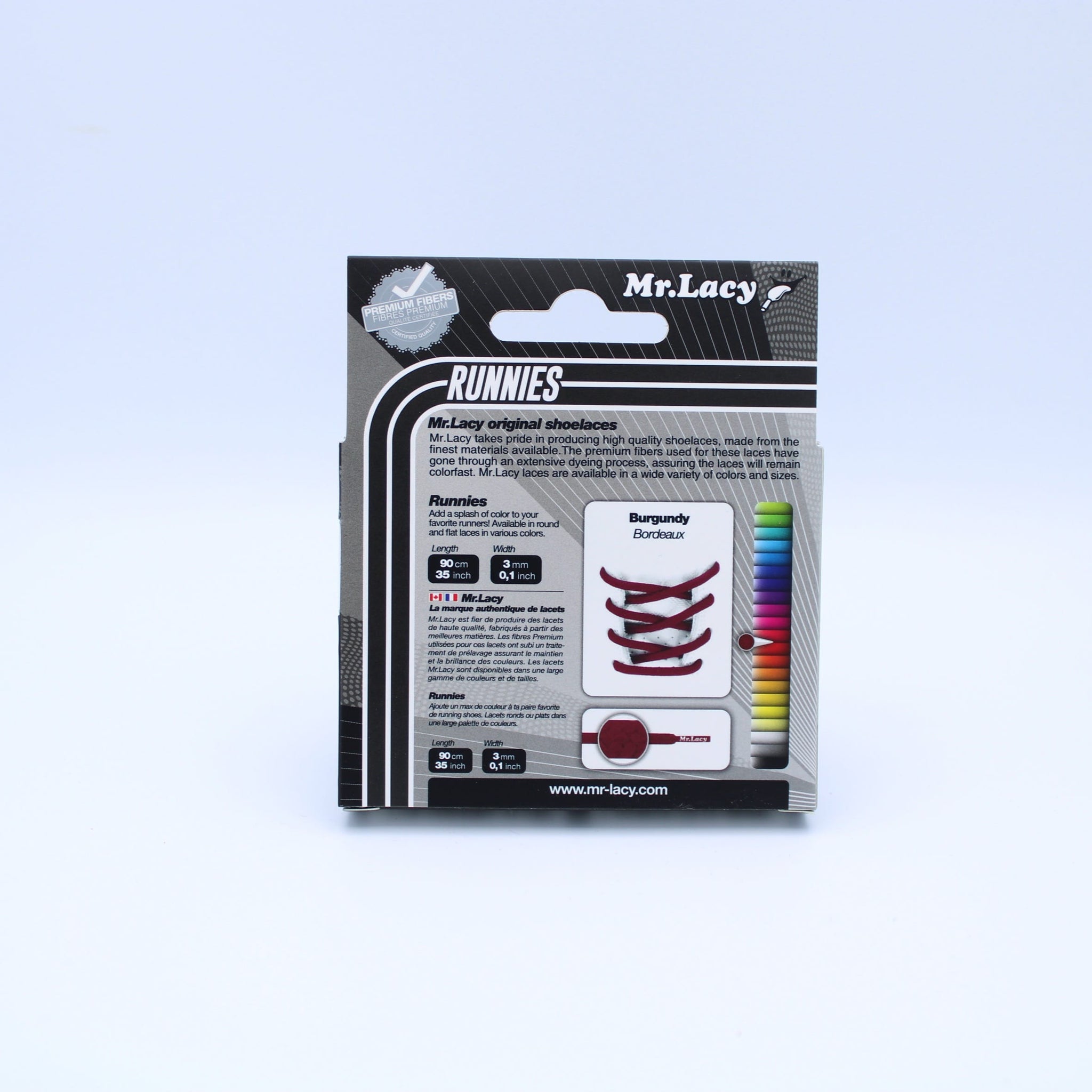 Runnies Round Shoelaces · Burgundy · Mr.Lacy