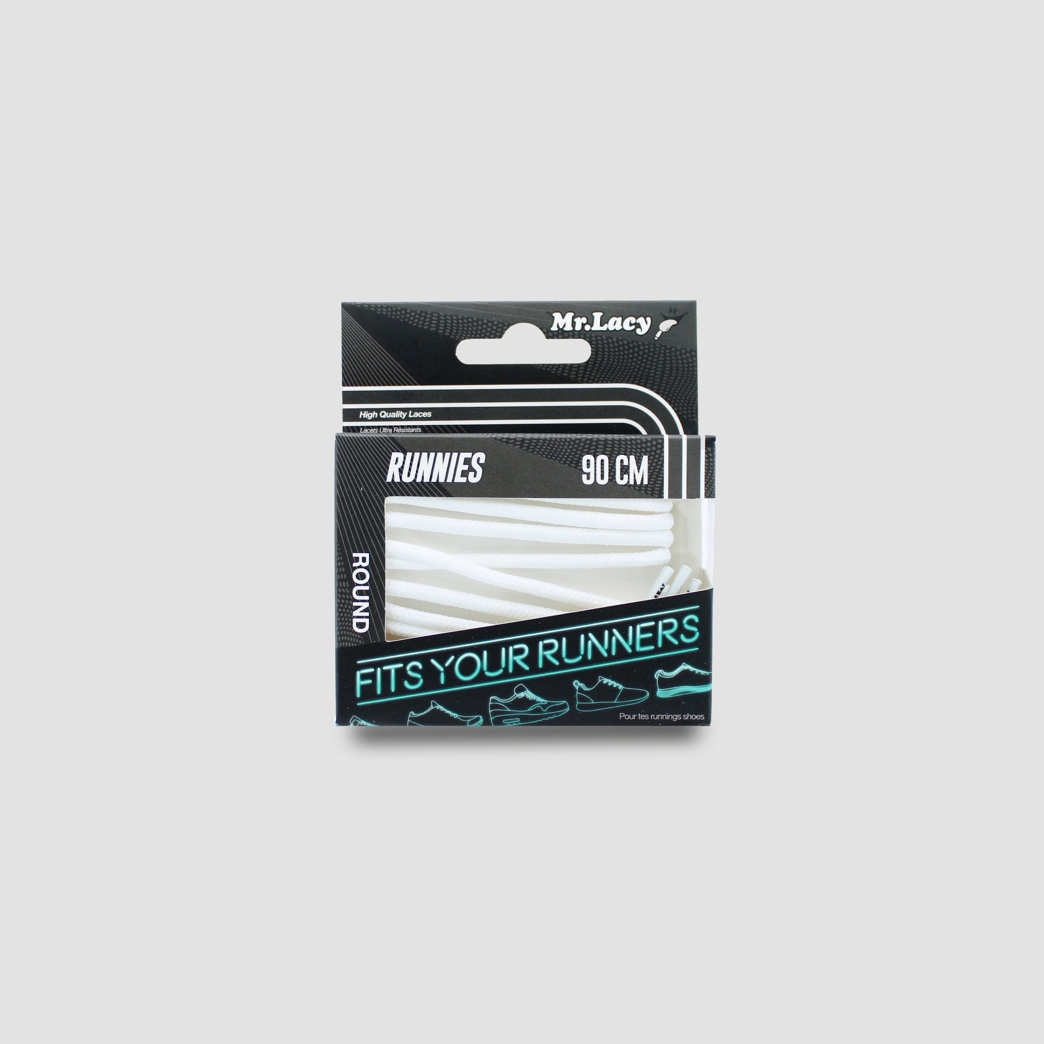 Runnies Ronde Schoenveters - Wit