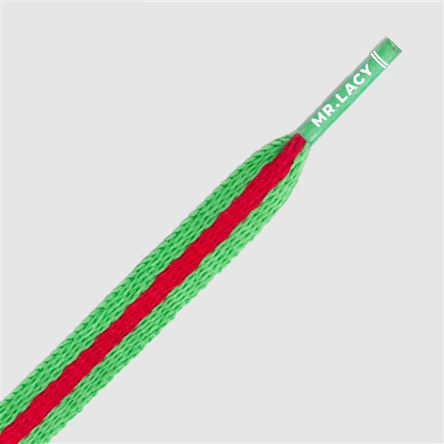 Stripies Shoelaces · Kelly Green/Red