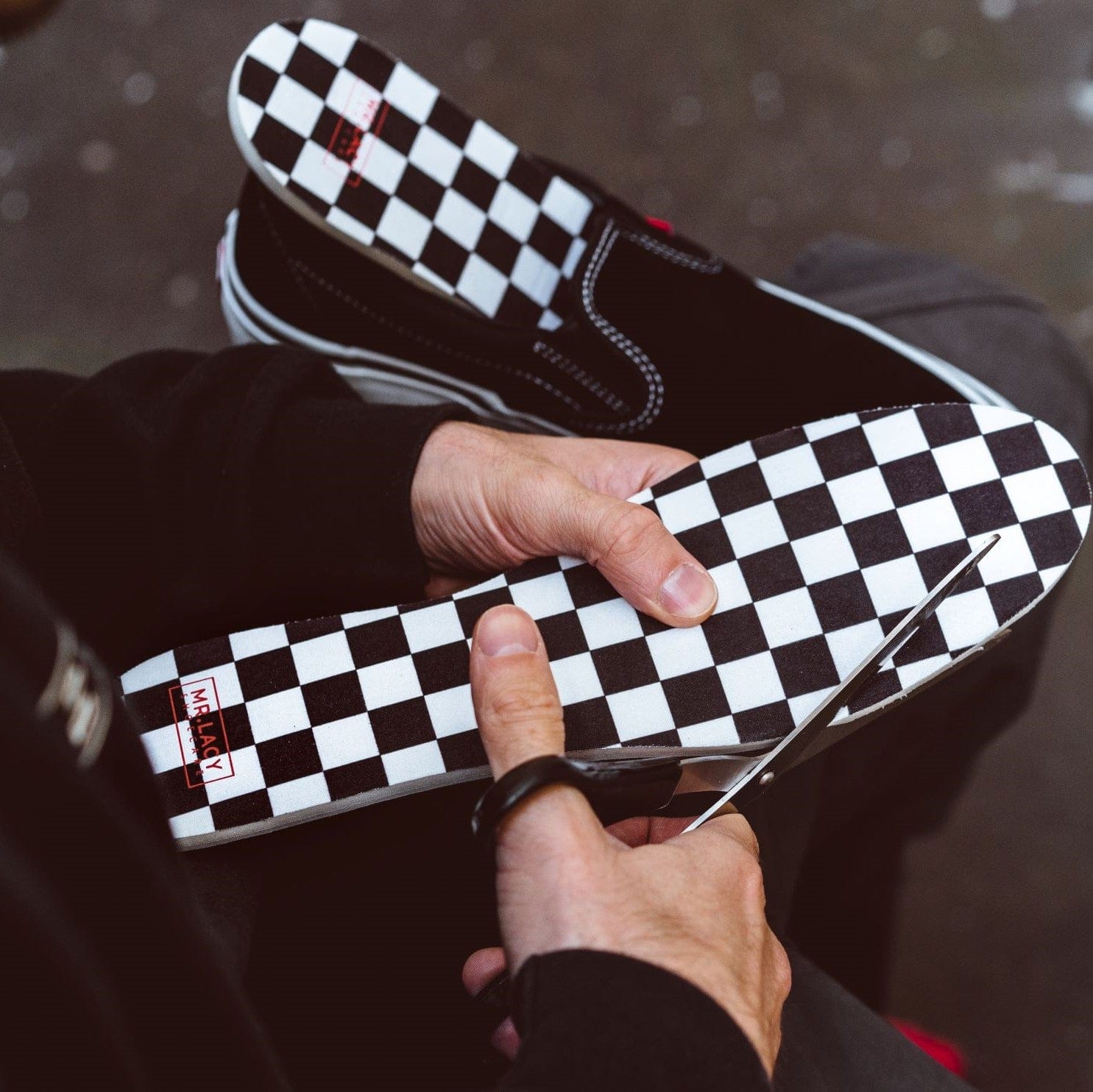 Relax Insoles Print · Checkered Black/White · Mr.Lacy