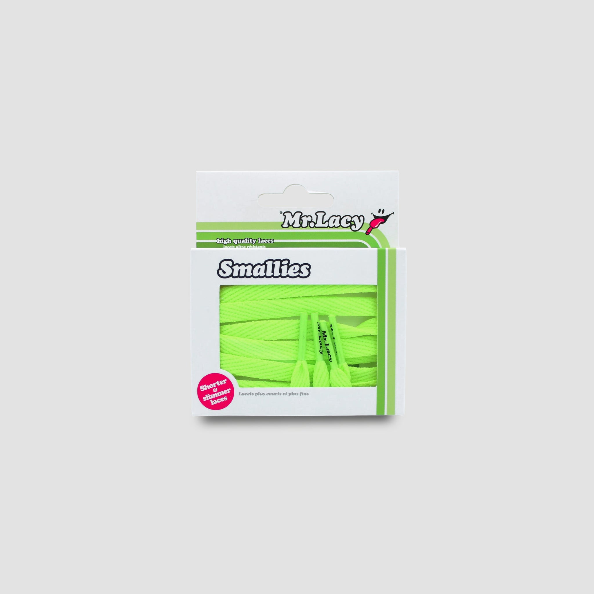 Smallies Shoelaces · Neon Lime Yellow