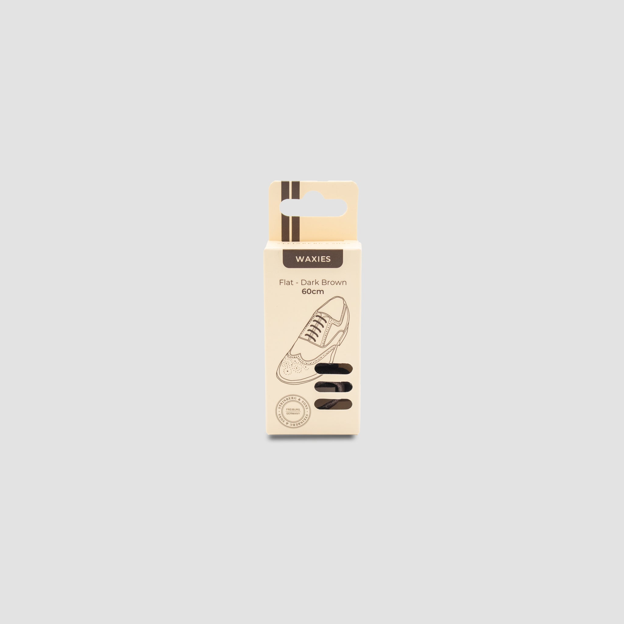 Waxies Flat Shoelaces · Dark Brown